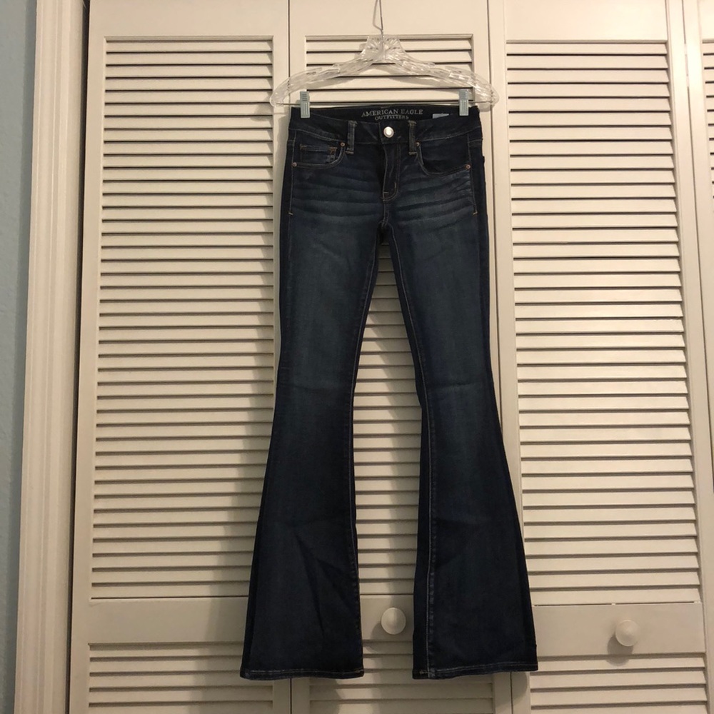 American eagle super stretch flared jeans